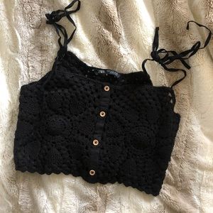 Zara black knit tank! NWOT!